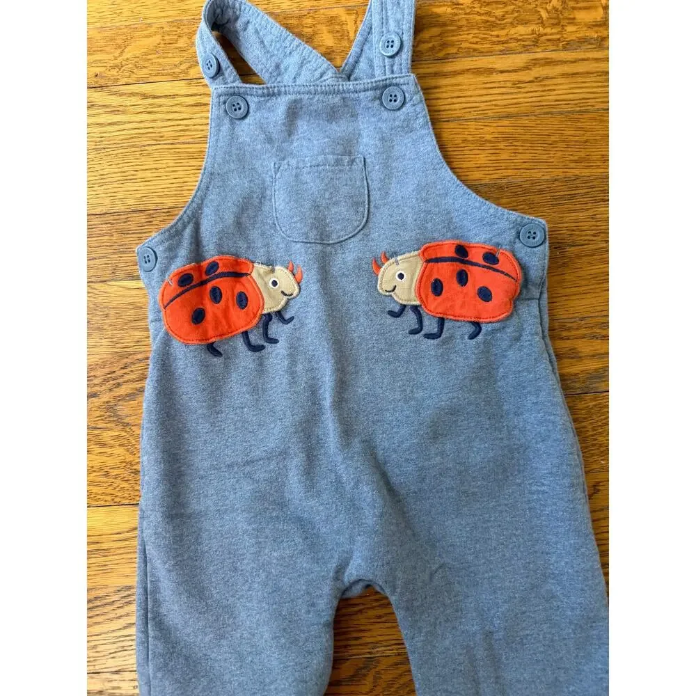 Jojo Maman Boys' Ladybug Dungarees Size 12-18 Months